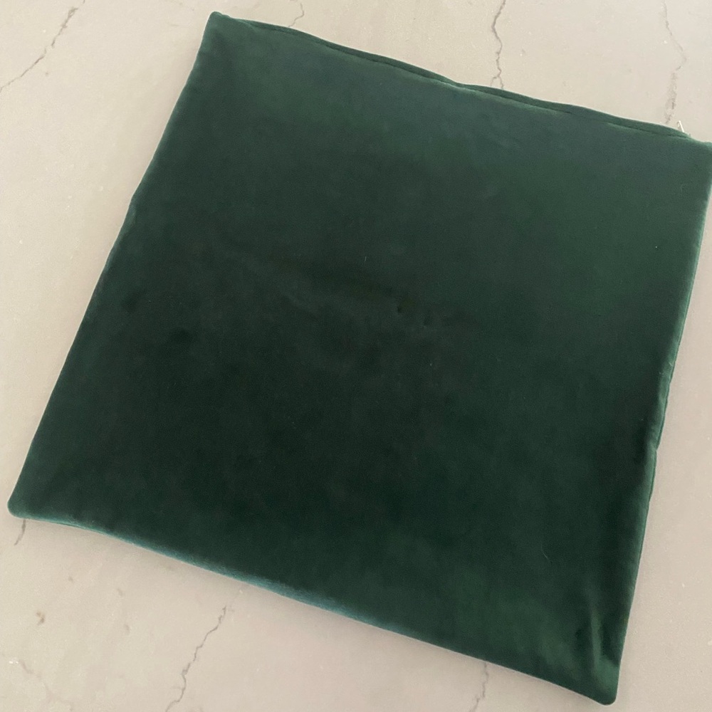 Dark Green Velvet Pillow Cover